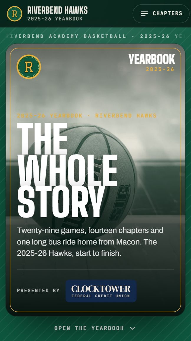 The 2025-26 yearbook cover, built from every chapter