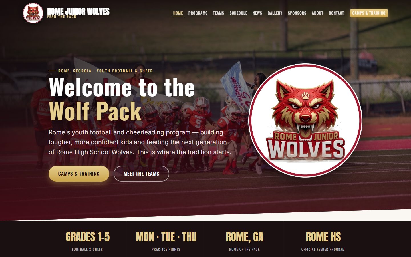 Rome Jr. Wolves website